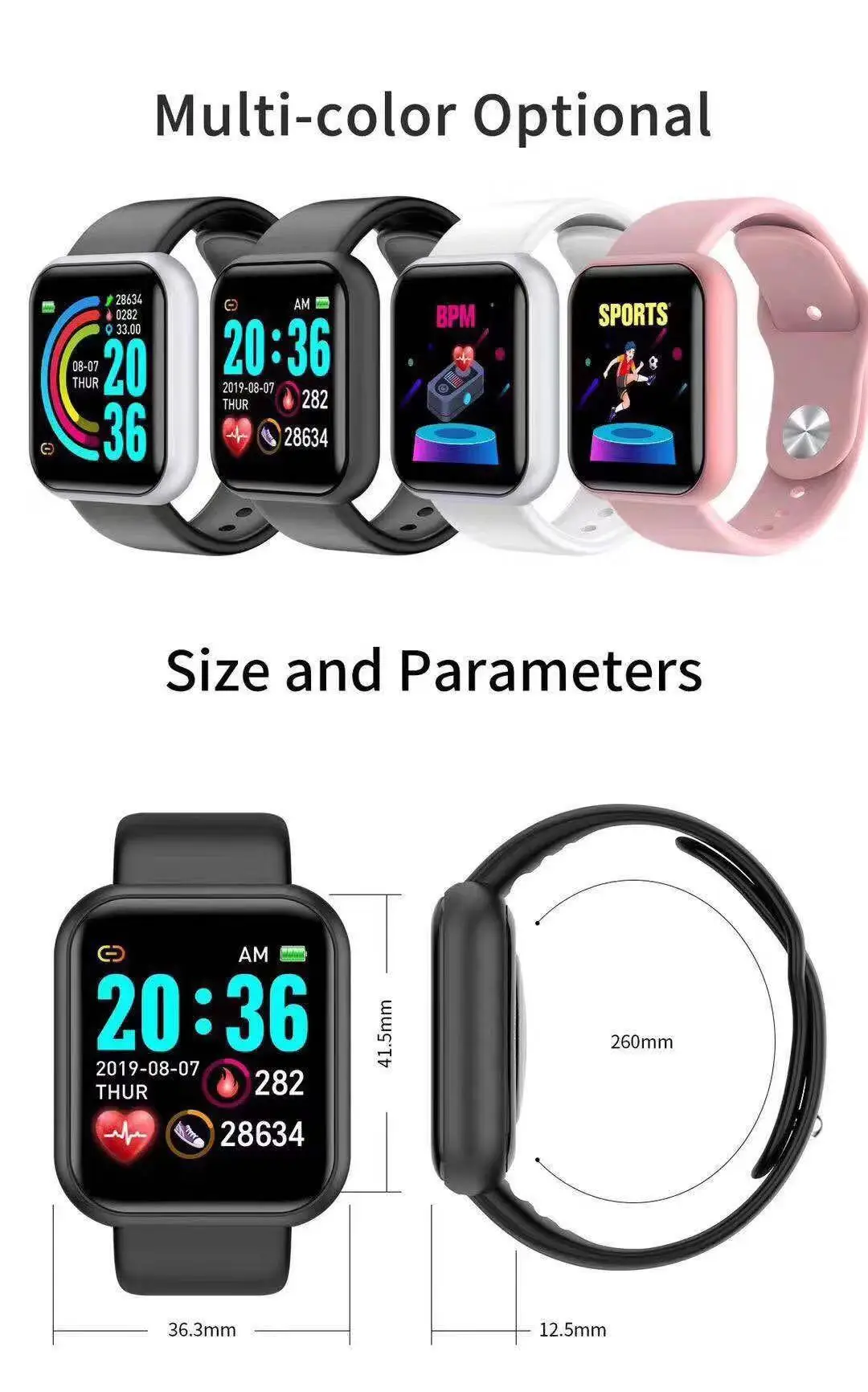 Smartwatch Watches For Men - D20 Pro Smart Watch Men Y68
