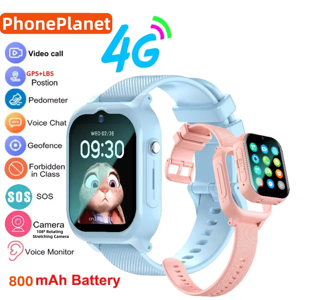Smartwatch Digital Watches For Kids - 4G Kids Smart Watch with GPS