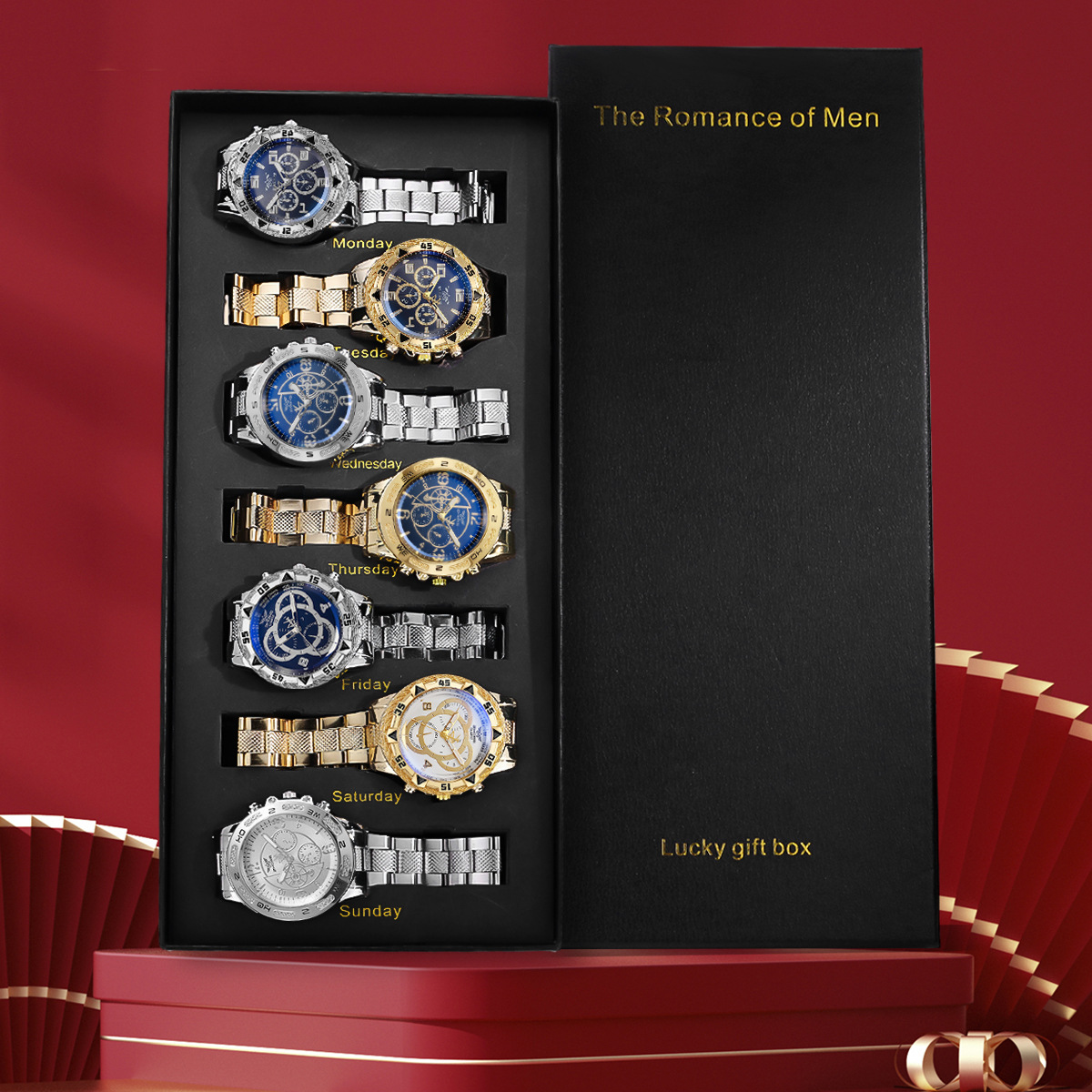 Men 7‑Pcs Watch Fashion Rhines - Smartwatch Premium Watches For Men recension och pris