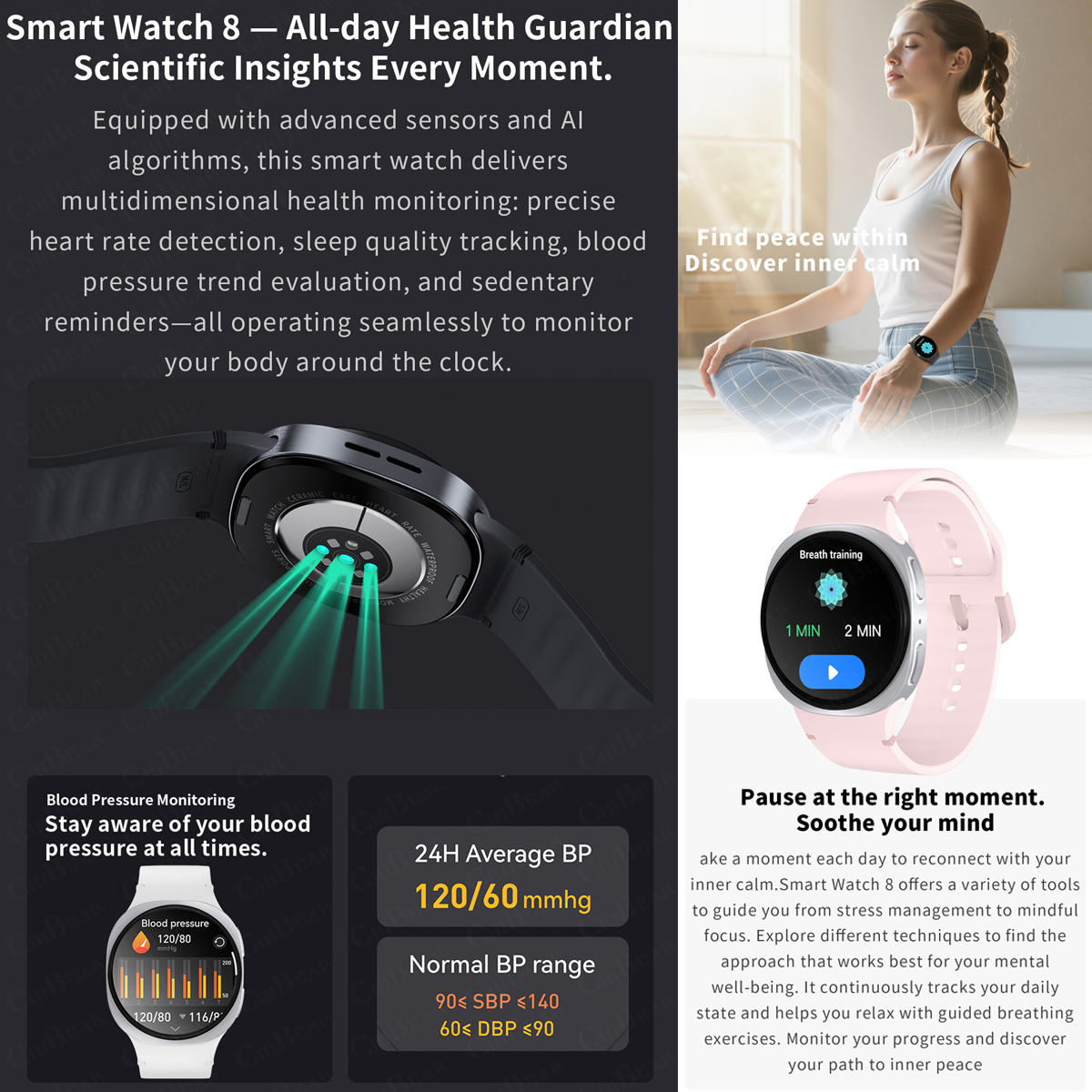 2026 New Watches 8 Mini GPS Tr - Smartwatch Health Watches For Women recension och pris