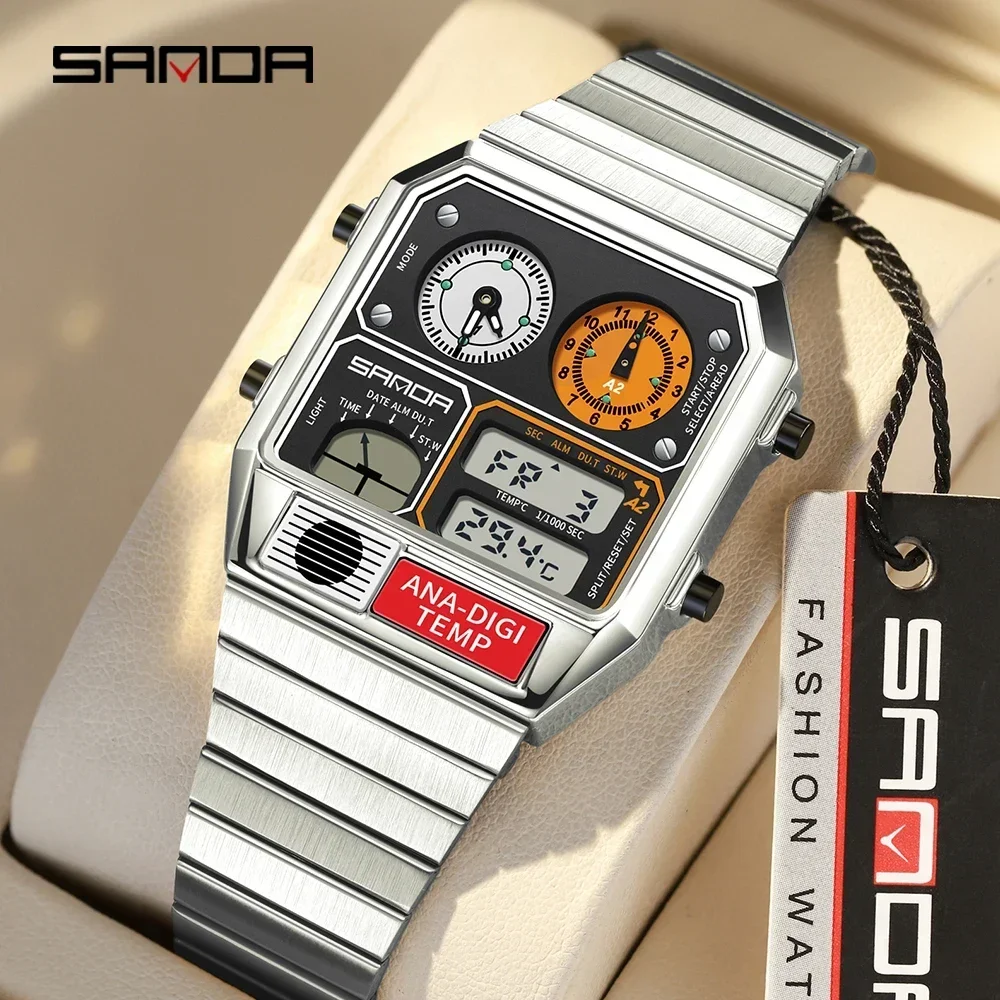 SANDA 3192 Fashion Unisex Watc - Vintage Digital Watch recension och pris