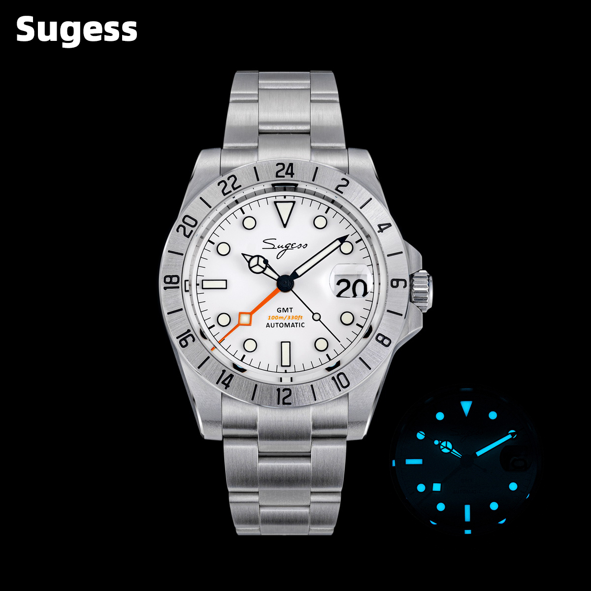 Sugess Men Watch GMT Automatic - Rolex Watch Submariner recension och pris