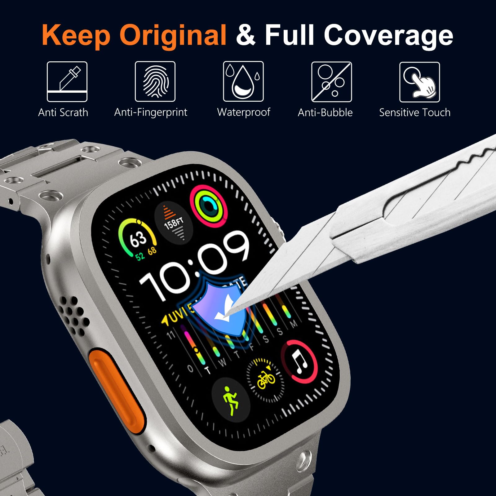 Tempered Glass for Apple Watch - Smartwatch Watches For Men recension och pris