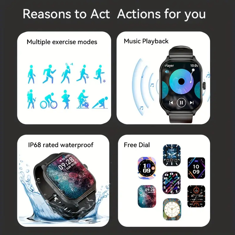 Smartwatch, Wireless Calling/D - Smartwatch Watches Wallpaper recension och pris