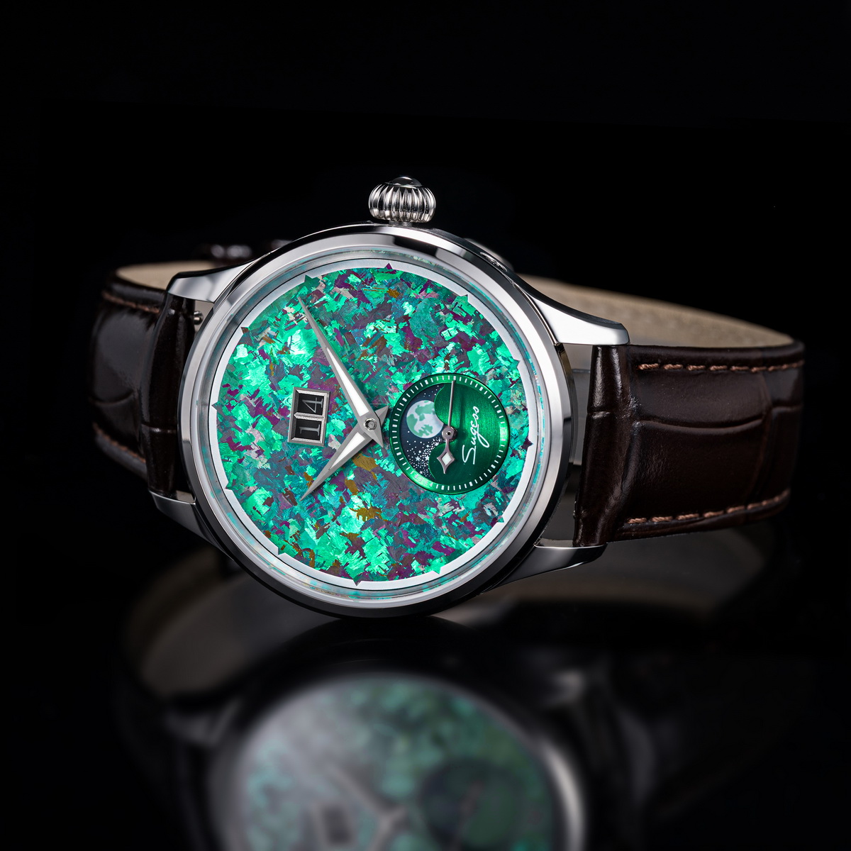 Sugess Watch of Men Moonphase  - Rolex Watch Submariner recension och pris