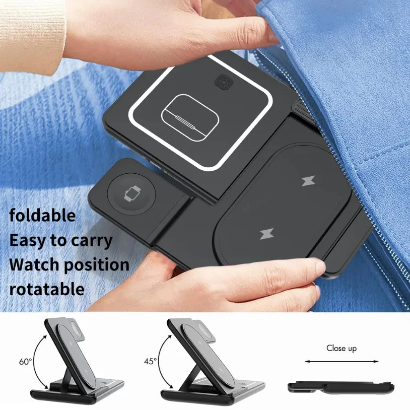 3 in 1 Foldable Wireless Charg - Watches Smartwatch Samsung recension och pris