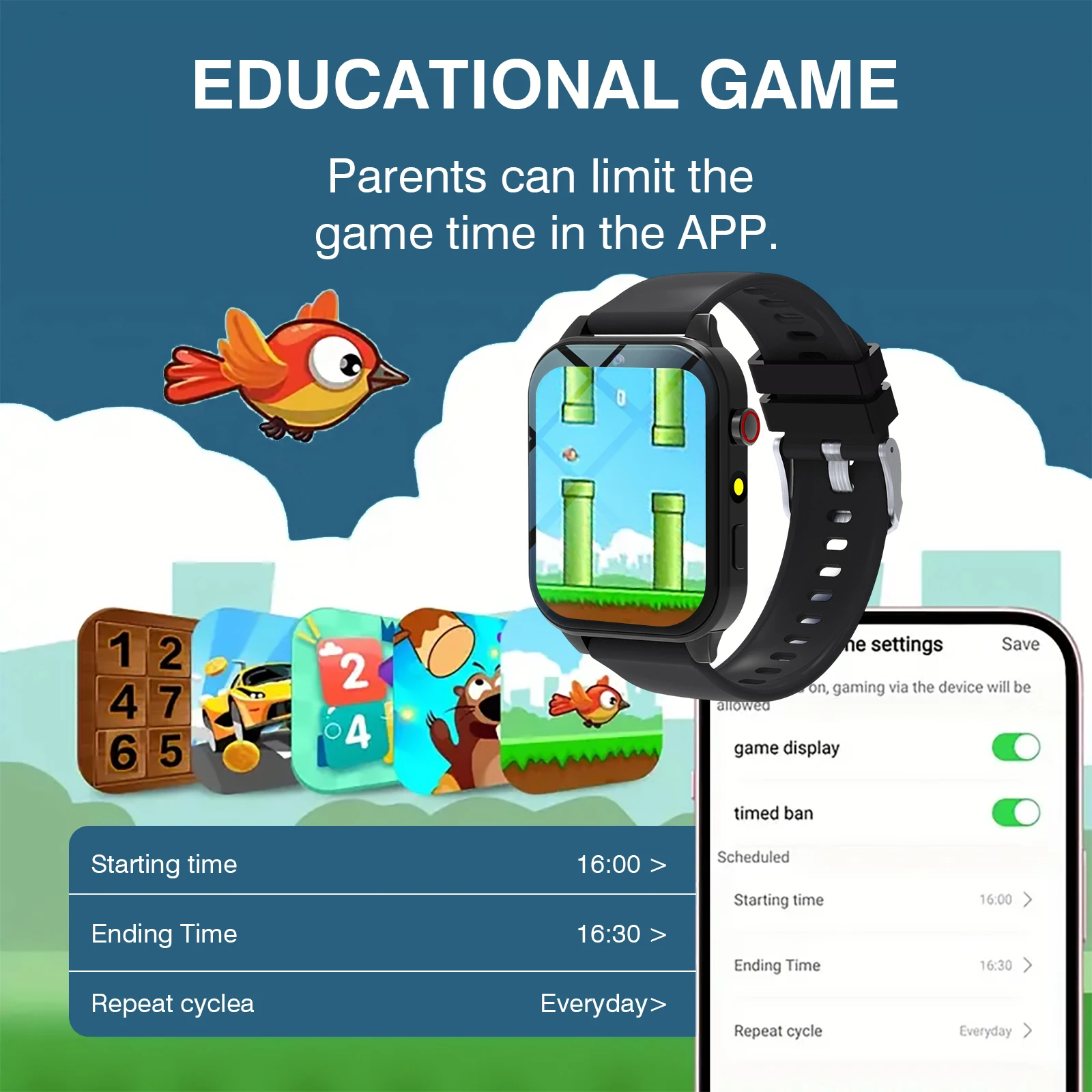 Kids′s Smart Watch 18 Games Ca - Smartwatch Watches Gift For Boys recension och pris