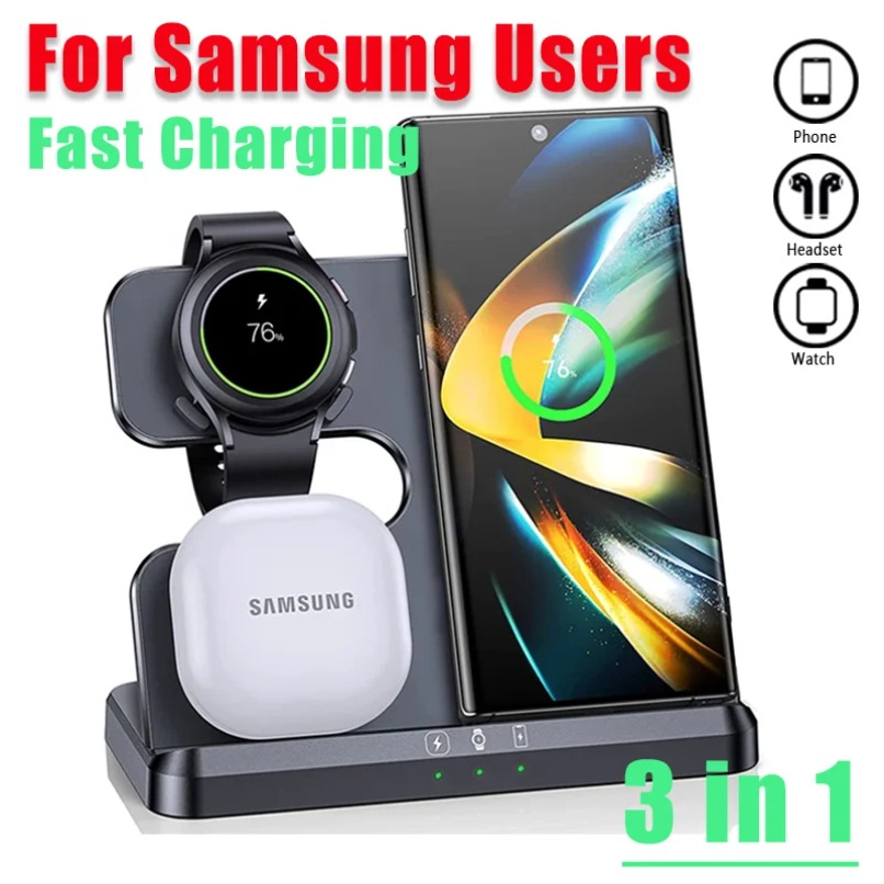 3 in 1 Fast Wireless Charger S - Watches Smartwatch Samsung recension och pris