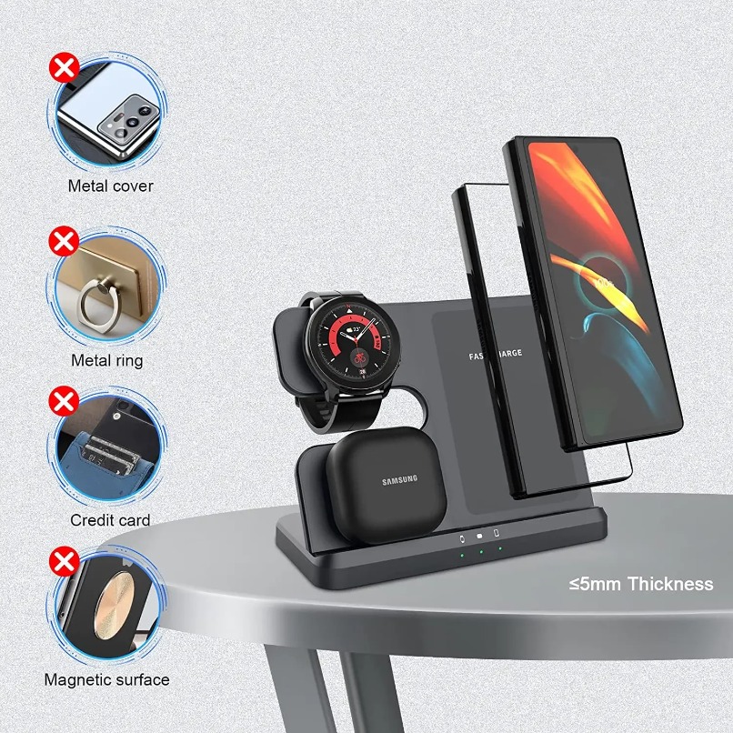3 in 1 Fast Wireless Charger S - Watches Smartwatch Samsung recension och pris